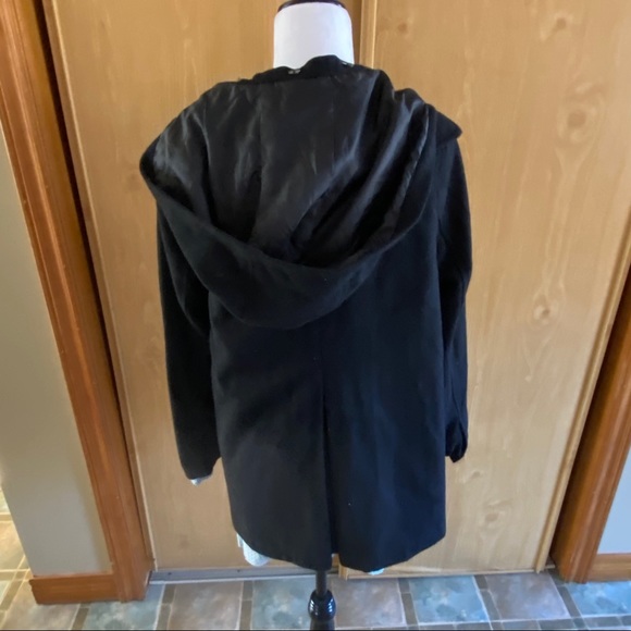 UO Kimchi Blue • Hooded Swing Peacoat Jacket - Picture 7 of 9